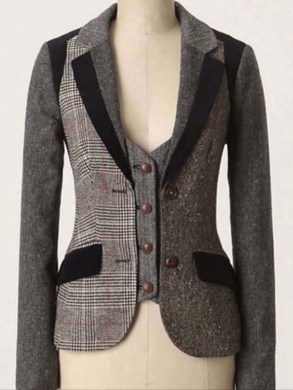 Anthropologie Cartonnier Alma Mater Plaid Blazer Size 2